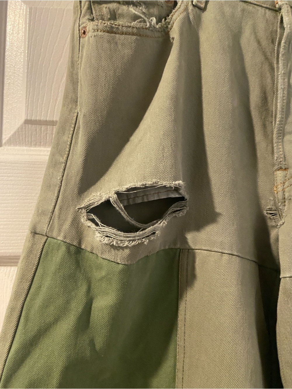 Free People x Tricia Fix Reworked Denim Bell Jeans - Picture 6 of 13